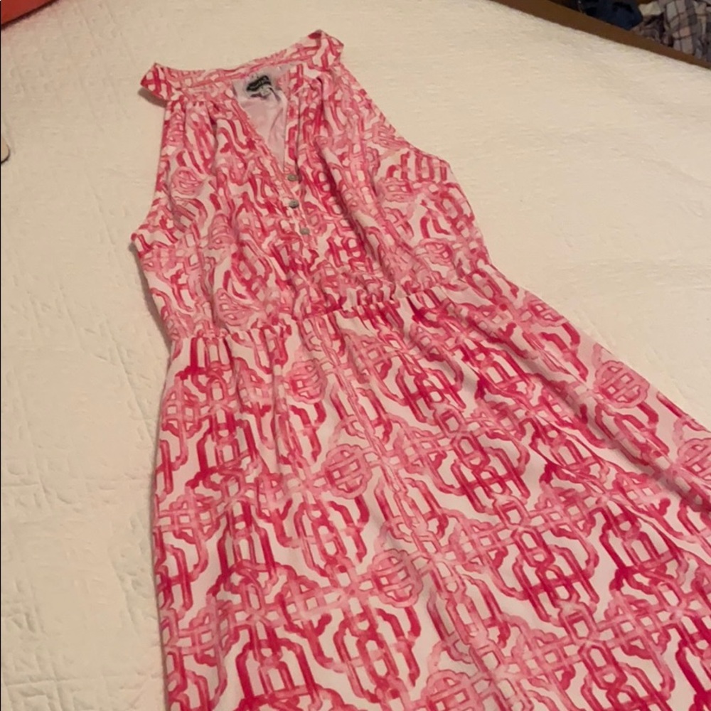 Pink and White Mud Pie Dress